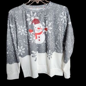 Boutique Lightweight Snowman Sweatshirt Size XXL